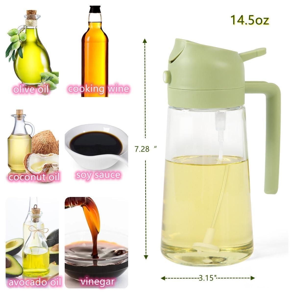 2 in 1 Glass Oil Dispenser Bottle